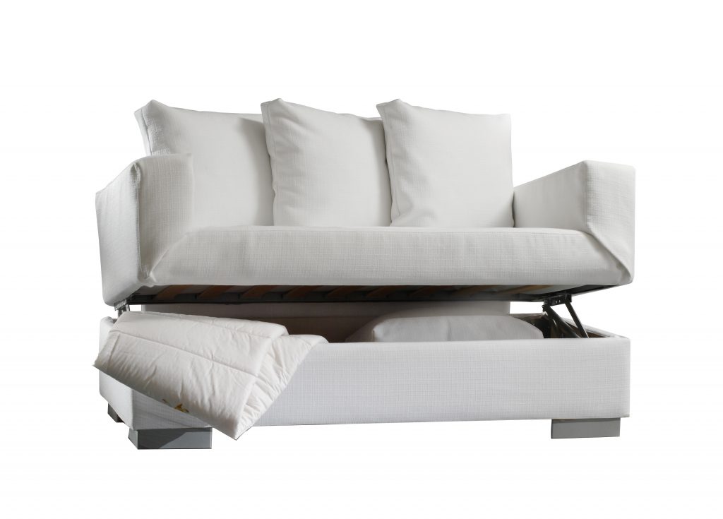 White sofa with storage